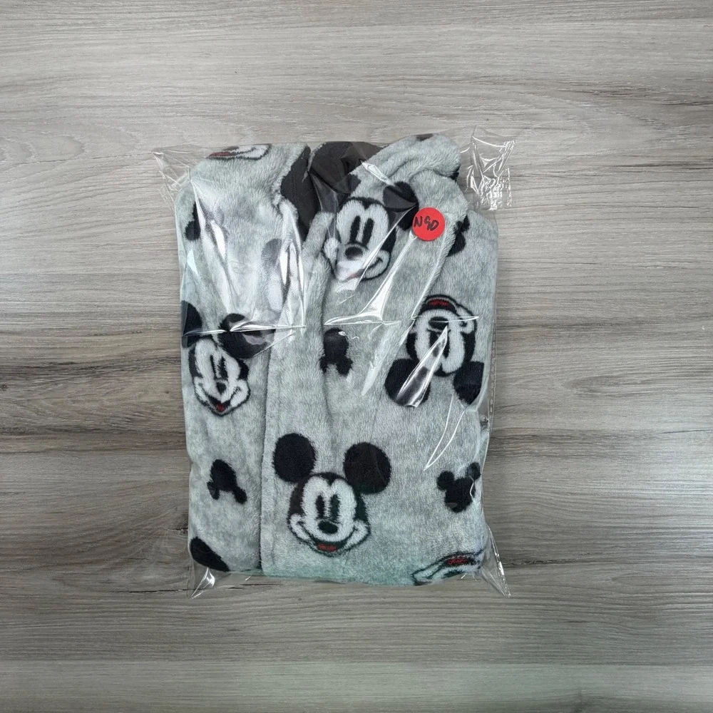 Kids‎ Disney Mickey Mouse Fleece Robe Pajamas Sleepwear Loungewear Size 2T/3T